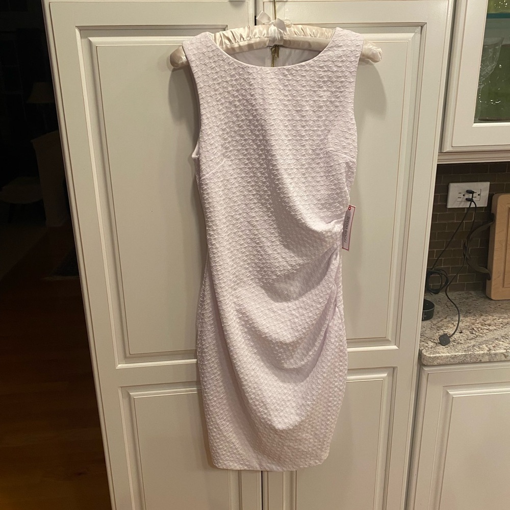 Bisou Bisou Textured White Mini Dress
